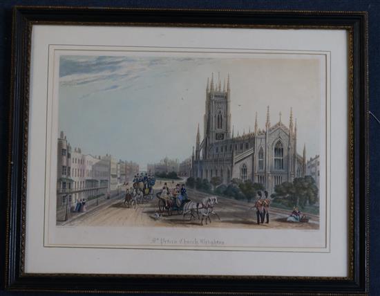 Hunt after Campion St Peters Church, Brighton, c.1838 10.5 x 15in.